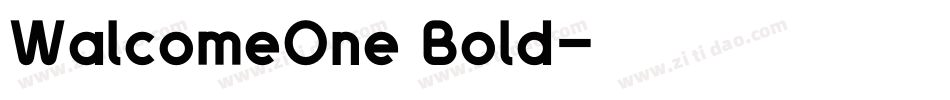 WalcomeOne Bold字体转换